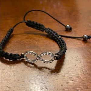 Black infinity bracelet
